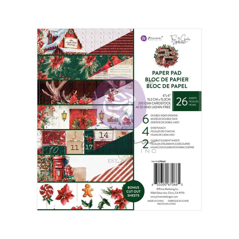 Prima Marketing Double-Sided Paper Pad 6"X6" 26/Pkg From The North Pole