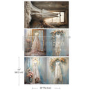 Prima Re-Design Decoupage Decor Tissue Paper Whispers Of White*