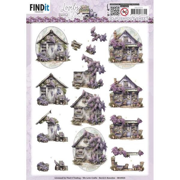 Find It Trading Berries Beauties Punchout Sheet Lovely Houses, Lovely Lilacs