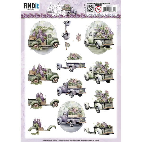 Find It Trading Berries Beauties Punchout Sheet Lovely Cars, Lovely Lilacs