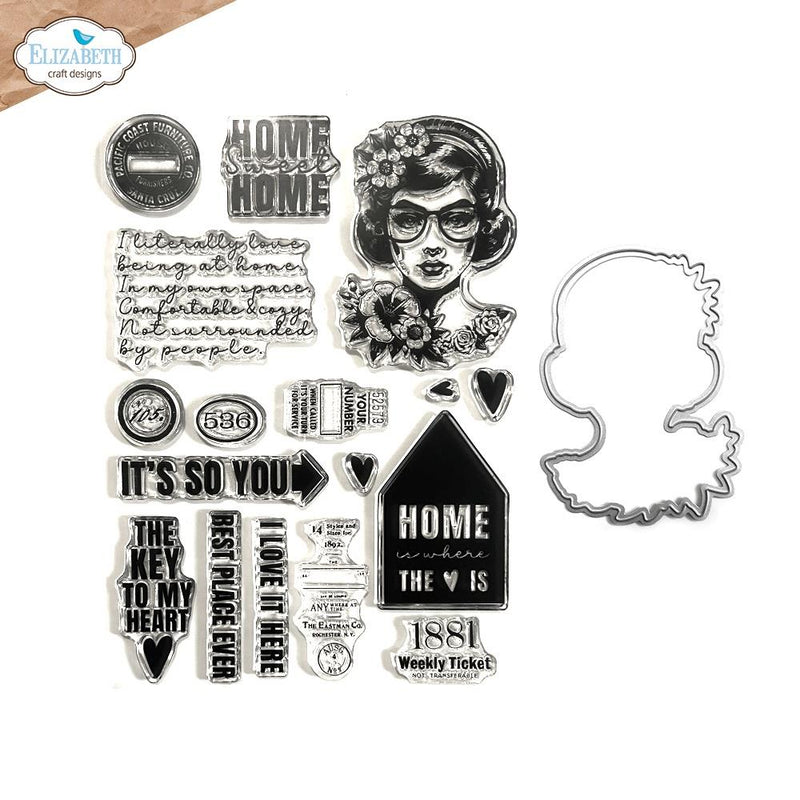 Elizabeth Craft Stamp And Die Set Frida at Home