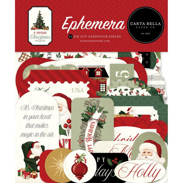 Carta Bella Cardstock Ephemera Icons, A Vintage Christmas*