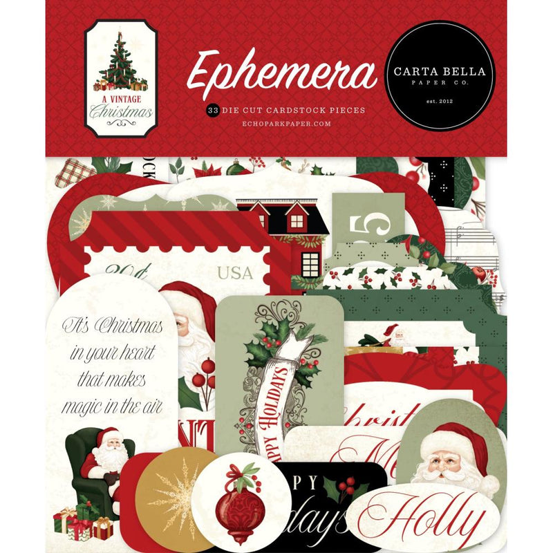 Carta Bella Cardstock Ephemera Icons, A Vintage Christmas*