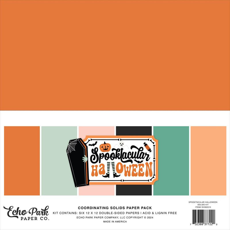 Echo Park Solids Collection Kit 12"X12" Spooktacular Halloween