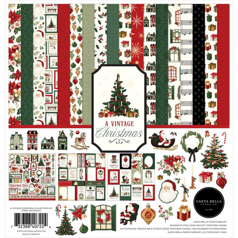 Carta Bella Collection Kit 12"X12" A Vintage Christmas*