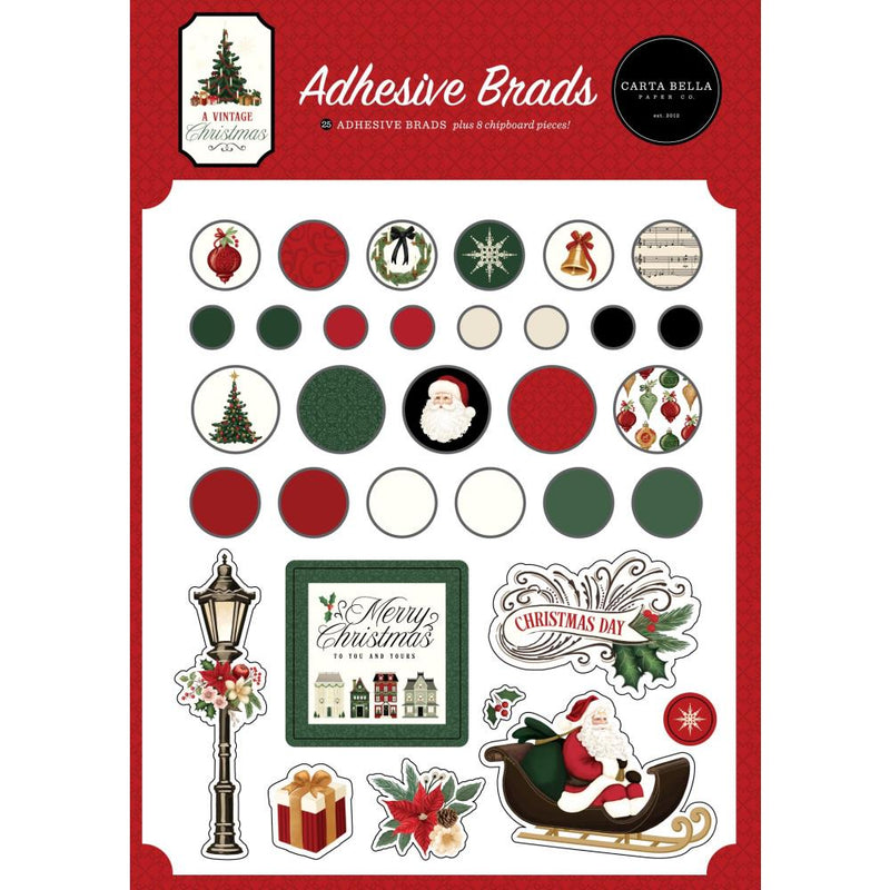 Carta Bella Decorative Brads A Vintage Christmas*