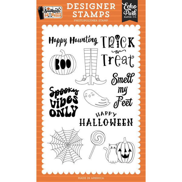 Echo Park Spooktacular Halloween Stamps Spooky Vibes Only*