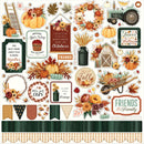 Echo Park Harvest Cardstock Stickers 12"X12" Elements^