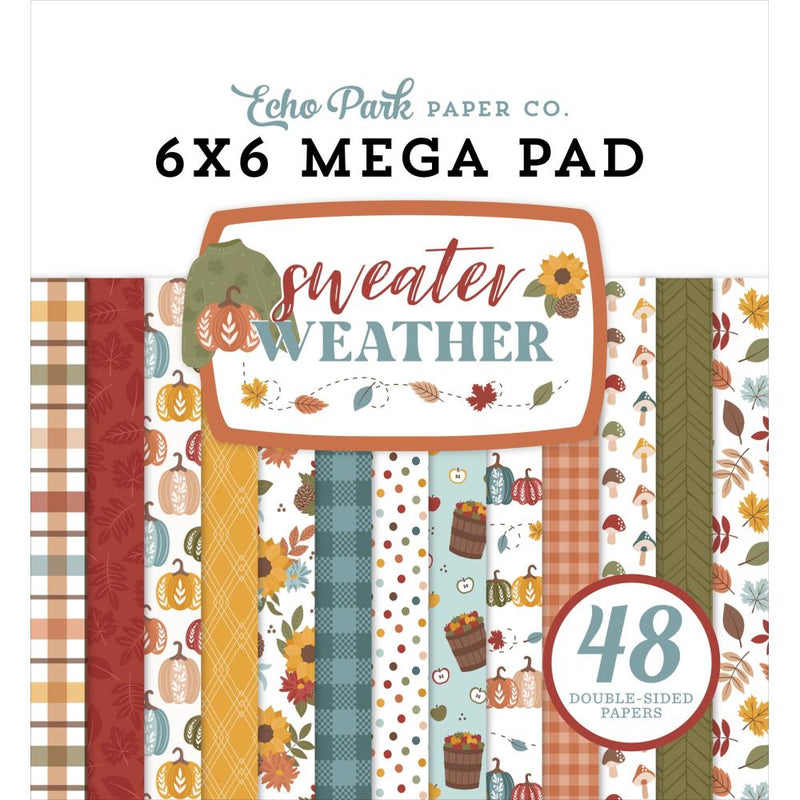 Echo Park Double-Sided Mega Paper Pad 6"X6" Sweater Weather*