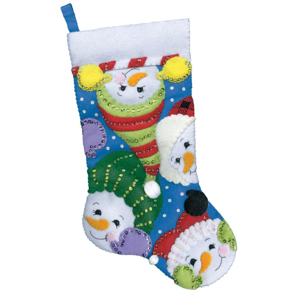 Design Works Felt Stocking Applique Kit 18" Long Peek A Boo*