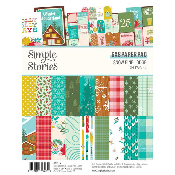 Simple Stories Double-Sided Paper Pad 6"X8" 24/Pkg Snow Pine Lodge