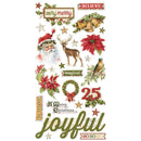 Simple Vintage Yuletide Chipboard Stickers 6"X12"*