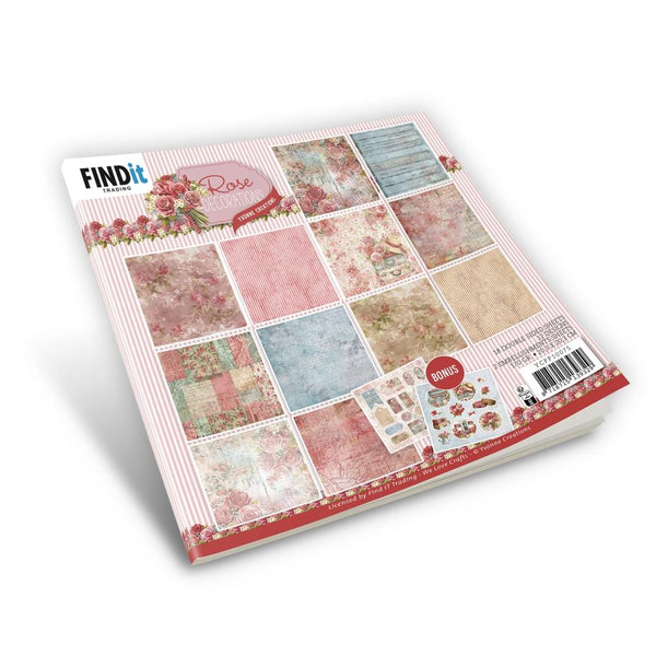 Find It Trading Yvonne Creations Paper Pack 8"X8" 18/Pkg Design, Rose Decorations