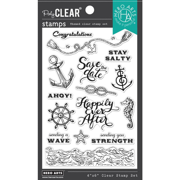 Hero Arts Clear Stamps 4"X6" Nautical Messages