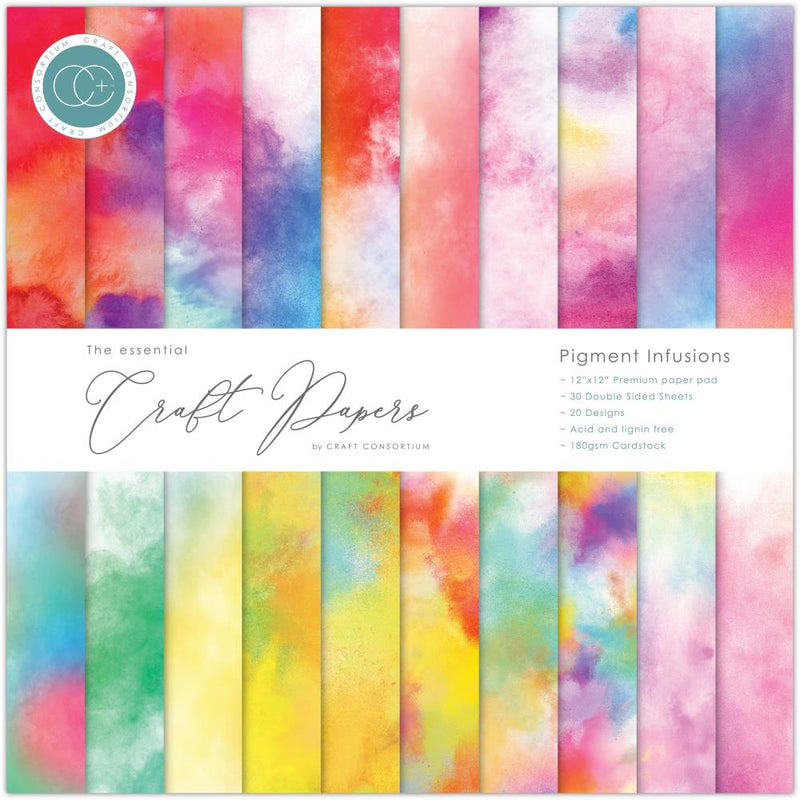 Craft Consortium Double-Sided Paper Pad 12"X12" Pigment Infusions*