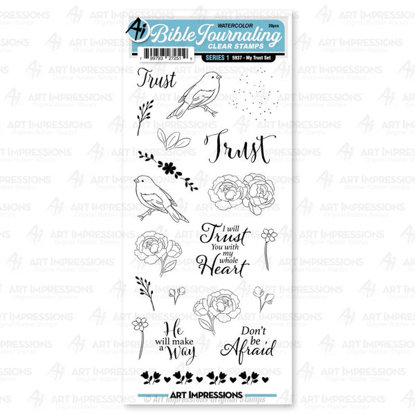 Art Impressions Bible Journaling Clear Stamp Set My Trust*