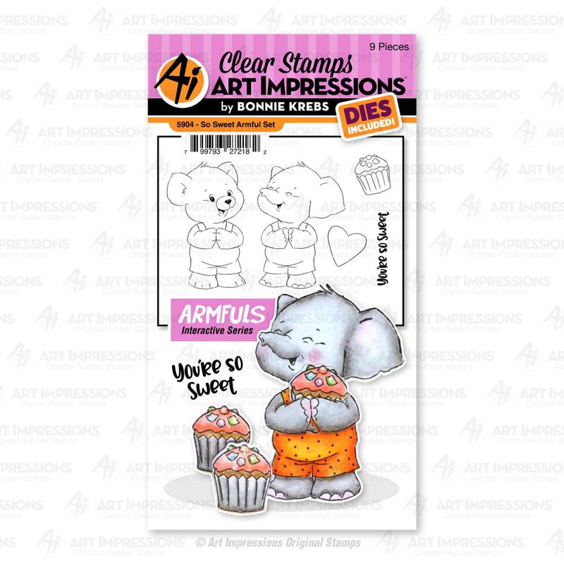 Art Impressions Armfuls Stamp & Die Set So Sweet