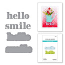 Spellbinders Etched Die From The Out And About Collection - Hello Smile