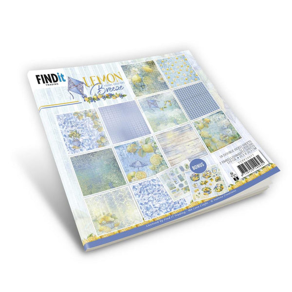 Find It Trading Yvonne Creations Paper Pack 8"X8" 18/Pkg Design, Lemon Breeze