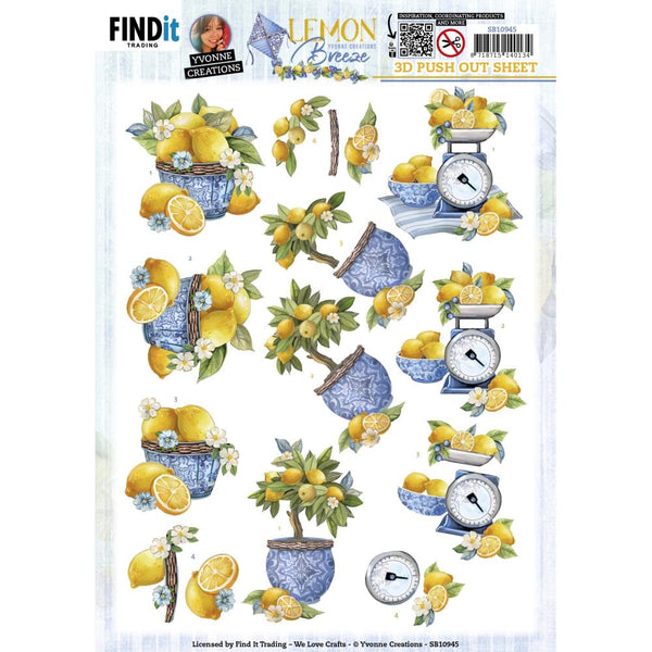 Find It Trading Yvonne Creations Punchout Sheet Lemon Tree, Lemon Breeze