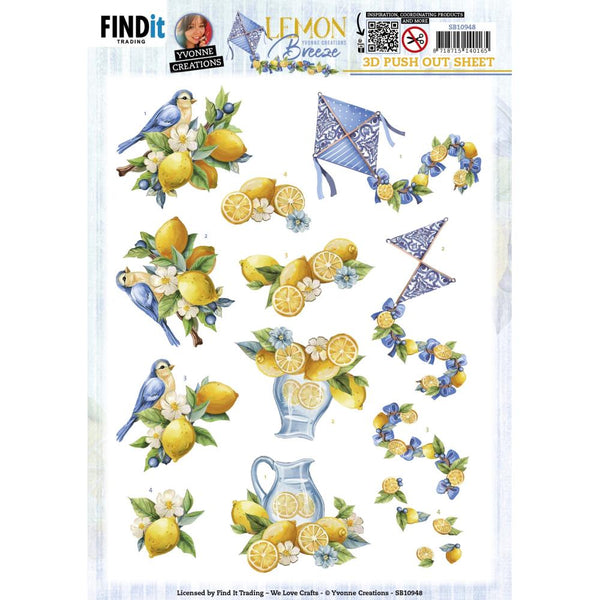 Find It Trading Yvonne Creations Punchout Sheet Lemon Bird, Lemon Breeze