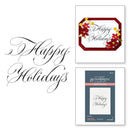 Spellbinders BetterPress Press Plate By Paul Antonio Copperplate Happy Holidays*