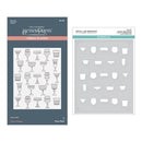 Spellbinders Press Plate & Stencil Bundle Layered Classy Glasses*