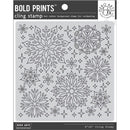 Hero Arts Cling Stamp 6"X6" Kaleidoscope Snowflake Bold Prints*