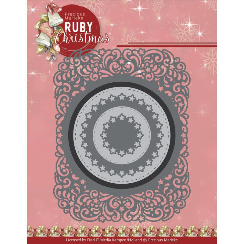 Find It Trading Precious Marieke Die Ruby Circle Frame, Ruby Christmas