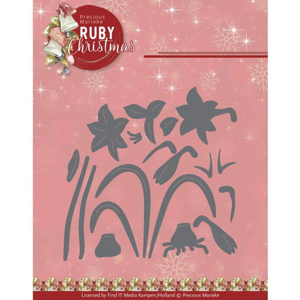 Find It Trading Precious Marieke Die Ruby Amaryllis, Ruby Christmas