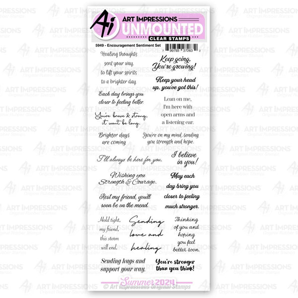 Art Impressions Stamp Set Encouragment Sentiments*