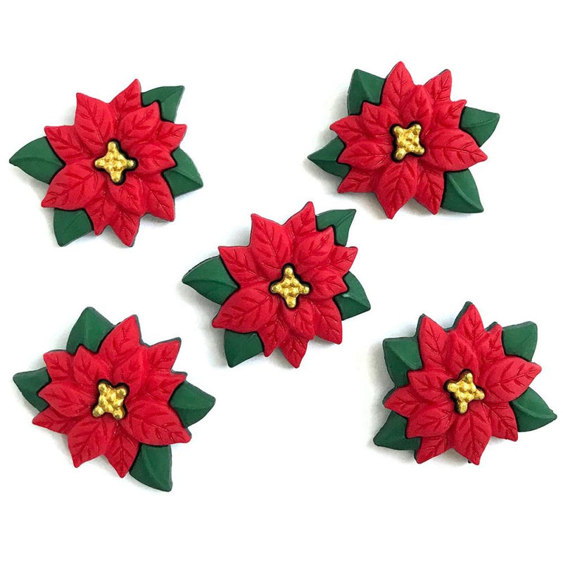 Buttons Galore Button Theme Pack Poinsettia