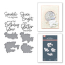 Spellbinders Press Plate & Die Set By Carissa Wiley Sparkle On Sentiments, Shine Bright*