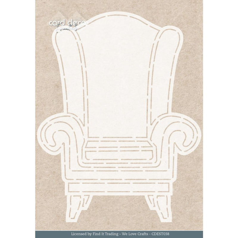 Find It Trading Card Deco Essentials Stencil Nostalgic Chair A5, Nostalgic Noel