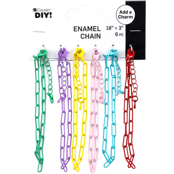 Cousin DIY Enamel Chains 6/Pkg Multi-Colour