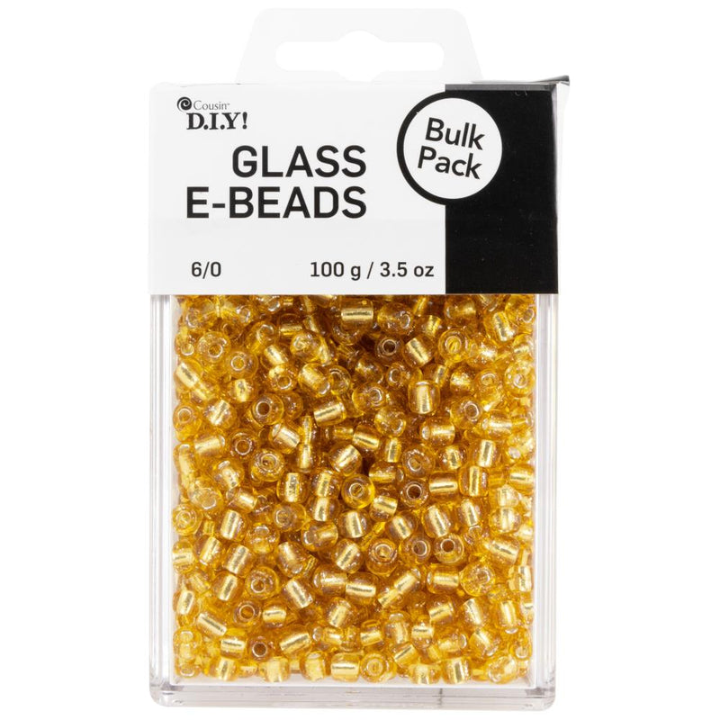 Cousin DIY Glass E-Beads 6/0 100g Gold