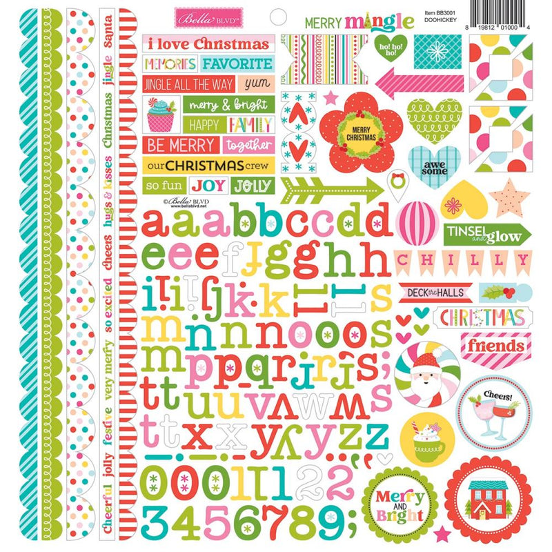 Bella Blvd Merry Mingle Cardstock Stickers 12"X12" Doohickey*