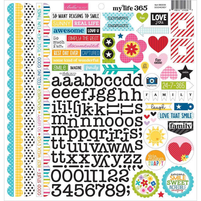 Bella Blvd My Life 365 Cardstock Stickers 12"X12" Doohickey