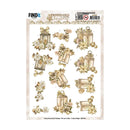 Find It Trading Amy Design Frosted Gold Christmas Punchout Lantern