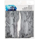 Simon Hurley create. Cling Mount Stamp 6"X6" Whimsical Woods*^