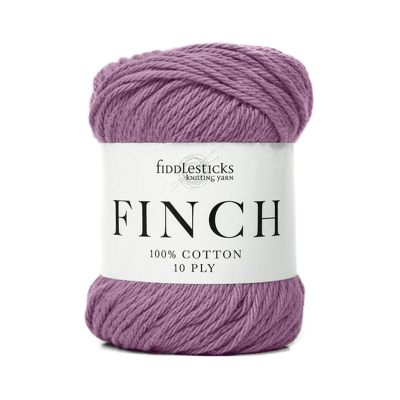 Fiddlesticks Finch 10ply Cotton Yarn 71g - Mulberry