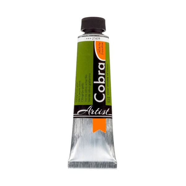 Cobra Artist Water Mixable Oil Colour  - 639 - Olive Green Yellow 40ml