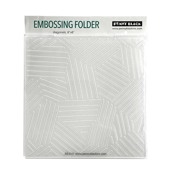 Penny Black Embossing Folder 6"x 6" -  Diagonals