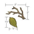 Sizzix Movers & Shapers Magnetic Die Set 2pk By Tim Holtz - Mini Branch & Leaf