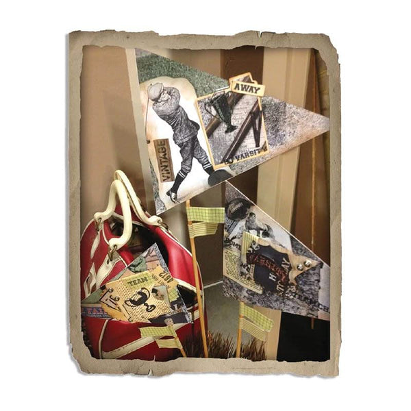 Sizzix Framelits Die Set By 7 Gypsies 6pk Dies w/Stamps - Varsity Champs*