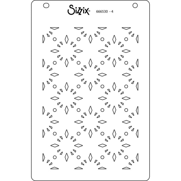Sizzix A6 Layered Stencils 4/Pkg - Geo Crystals*