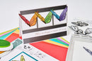Sizzix A5 Cosmopolitan Clear Stamp Set With Stencil By Stacey Park - Farfalllina*