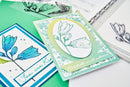 Sizzix A5 Cosmopolitan Clear Stamp Set With Stencil By Stacey Park - Farfalllina*