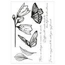 Sizzix A5 Cosmopolitan Clear Stamp Set With Stencil By Stacey Park - Farfalllina*