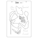 Sizzix A5 Cosmopolitan Clear Stamp Set With Stencil By Stacey Park - Farfalllina*